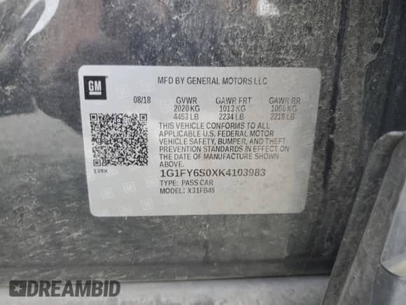 2019 Chevrolet Bolt EV LT z VIN 1G1FY6S0XK4103983, wystawiony jako Copart lot #67557943 z przebiegiem 65 016 mil mil oraz . Historia ofert i sprzedaży dostępna na DreamBid. Obrazek 12.