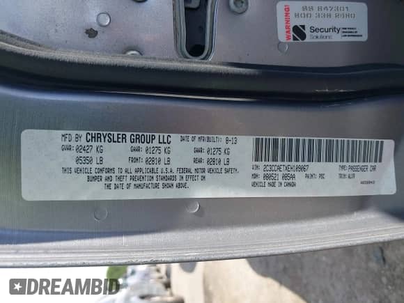 2014 Chrysler 300 C with VIN 2C3CCAETXEH109067, listed as a IAAI auction lot 42596910 with 150,337 mi miles and . Bid and sale history available at DreamBid. Image 9.