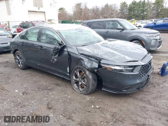 2024 Honda Accord EX-L z VIN 1HGCY2F63RA027845, wystawiony jako IAAI lot #41864854 z przebiegiem Nie podano mil oraz . Historia ofert i sprzedaży dostępna na DreamBid. Obrazek 1.