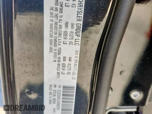 2013 Dodge Charger SXT z VIN 2C3CDXHG1DH502243, wystawiony jako Copart lot #60797055 z przebiegiem 105 632 mil mil oraz Szkoda całkowita • Salvage title. Historia ofert i sprzedaży dostępna na DreamBid. Obrazek 12.