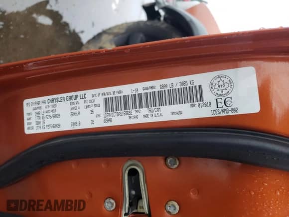 2010 Dodge 1500 Sport с VIN 1D7RV1CT9AS169692, выставлен на аукционе Copart как лот 84539224 с пробегом 186 388 миль миль и Списание • Salvage title. История ставок и продаж доступна на DreamBid. Изображение 14.