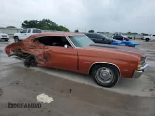 1971 Chevrolet Chevelle с VIN 136371R110177, выставлен на аукционе Copart как лот 54880235 с пробегом 39 709 миль миль и Списание • Salvage title. История ставок и продаж доступна на DreamBid. Изображение 4.