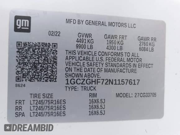 2022 Chevrolet City Express Cargo с VIN 1GCZGHF72N1157617, выставлен на аукционе IAAI как лот 41325611 с пробегом 150 138 миль миль и . История ставок и продаж доступна на DreamBid. Изображение 9.