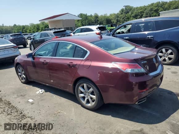 2012 Acura TL Auto with VIN 19UUA8F26CA039942, listed as a Copart auction lot 66697905 with 152,210 mi miles and Salvage title. Bid and sale history available at DreamBid. Image 2.