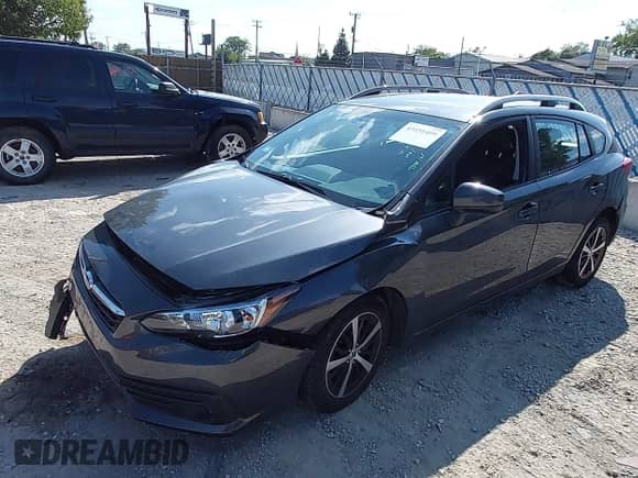 2020 Subaru Impreza Premium with VIN 4S3GTAV6XL3729067, listed as a IAAI auction lot 43151499 with 28,882 mi miles and . Bid and sale history available at DreamBid. Image 2.