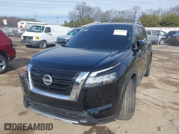 2024 Nissan Pathfinder Platinum с VIN 5N1DR3DK7RC269754, выставлен на аукционе IAAI как лот 41684186 с пробегом 14 047 миль миль и . История ставок и продаж доступна на DreamBid. Изображение 2.