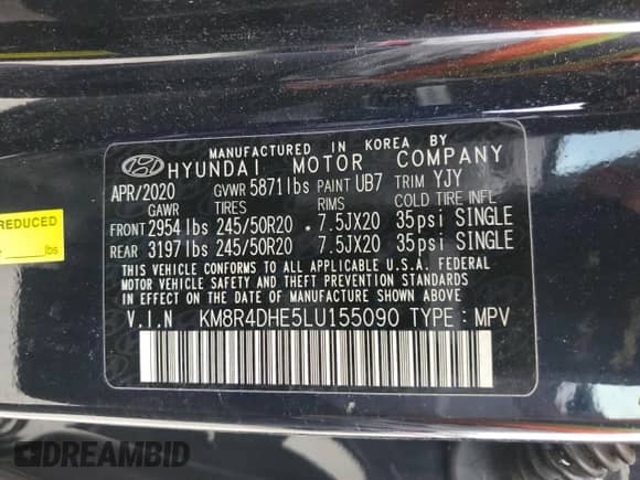 2020 Hyundai Palisade SEL с VIN KM8R4DHE5LU155090, выставлен на аукционе Copart как лот 45357334 с пробегом 78 598 миль миль и . История ставок и продаж доступна на DreamBid. Изображение 13.