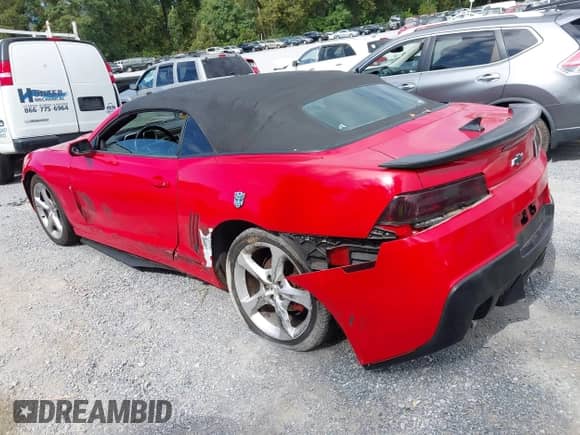 2015 Chevrolet Camaro LT with VIN 2G1FD3D36F9221601, listed as a IAAI auction lot 43173390 with 140,216 mi miles and . Bid and sale history available at DreamBid. Image 3.