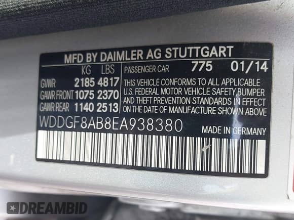 2014 Mercedes-Benz C 300 Sport с VIN WDDGF8AB8EA938380, выставлен на аукционе IAAI как лот 43216216 с пробегом 101 405 миль миль и . История ставок и продаж доступна на DreamBid. Изображение 9.