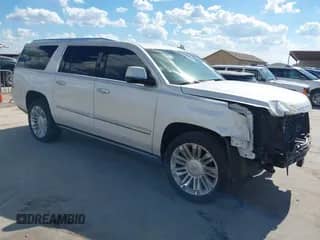 2017 Cadillac Escalade ESV Platinum with VIN 1GYS4KKJXHR240236, listed as a IAAI auction lot 40254545 with 56,970 mi miles and . Bid and sale history available at DreamBid. Image 1.