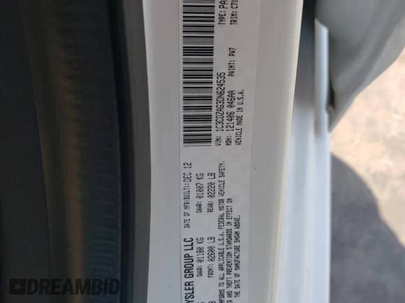 2013 Dodge Avenger SE V6 с VIN 1C3CDZAG3DN624535, выставлен на аукционе Copart как лот 66408304 с пробегом 126 564 миль миль и Чистый • Clean title. История ставок и продаж доступна на DreamBid. Изображение 12.