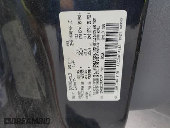 2007 Dodge 1500 SLT with VIN 1D7HA182X7S157387, listed as a Copart auction lot 84908215 with Not provided miles and Clean title. Bid and sale history available at DreamBid. Image 12.
