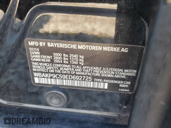 2014 BMW 5 Series 550i xDrive с VIN WBAKP9C59ED692725, выставлен на аукционе Copart как лот 65929655 с пробегом 79 597 миль миль и Списание • Salvage title. История ставок и продаж доступна на DreamBid. Изображение 12.