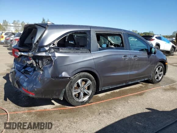 2018 Honda Odyssey with VIN 5FNRL6H40JB503782, listed as a Copart auction lot 84540005 with 208,471 mi miles and Salvage title. Bid and sale history available at DreamBid. Image 3.