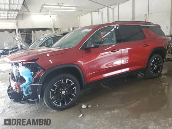 2025 Chevrolet Traverse FWD LT с VIN 1GNERGRS8SJ295992, выставлен на аукционе Copart как лот 81570375 с пробегом 965 миль миль и Списание • Salvage title. История ставок и продаж доступна на DreamBid. Изображение 1.