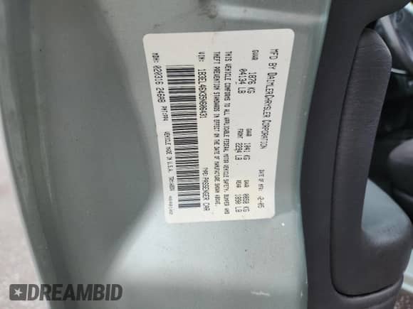 2005 Dodge Stratus SXT z VIN 1B3EL46X35N606431, wystawiony jako Copart lot #61937685 z przebiegiem 208 516 mil mil oraz Szkoda całkowita • Salvage title. Historia ofert i sprzedaży dostępna na DreamBid. Obrazek 12.