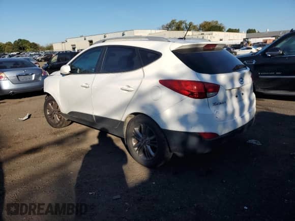 2014 Hyundai Tucson Limited with VIN KM8JUCAG7EU929801, listed as a Copart auction lot 85141175 with 85,552 mi miles and Salvage title. Bid and sale history available at DreamBid. Image 2.