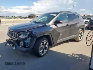 2019 Jeep Compass Limited with VIN 3C4NJCCB7KT663122, listed as a Copart auction lot 80755285 with 47,392 mi miles and Salvage title. Bid and sale history available at DreamBid. Image 1.
