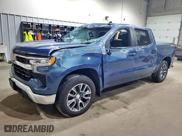 2024 Chevrolet Silverado 1500 LT with VIN 2GCUDDEDXR1234897, listed as a Copart auction lot 63231265 with Not provided miles and Salvage title. Bid and sale history available at DreamBid. Image 1.