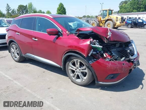 2018 Nissan Murano SV z VIN 5N1AZ2MHXJN141566, wystawiony jako IAAI lot #42070591 z przebiegiem 98 593 mil mil oraz . Historia ofert i sprzedaży dostępna na DreamBid. Obrazek 1.