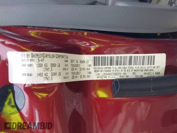 2007 Jeep Grand Cherokee Laredo с VIN 1J8GR48K67C682370, выставлен на аукционе IAAI как лот 43170972 с пробегом 210 761 миль миль и . История ставок и продаж доступна на DreamBid. Изображение 9.