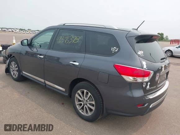 2014 Nissan Pathfinder S with VIN 5N1AR2MM9EC716447, listed as a IAAI auction lot 42395378 with 112,245 mi miles and . Bid and sale history available at DreamBid. Image 3.