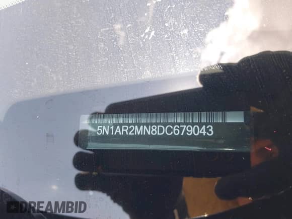 2013 Nissan Pathfinder SV с VIN 5N1AR2MN8DC679043, выставлен на аукционе IAAI как лот 43030874 с пробегом 168 936 миль миль и . История ставок и продаж доступна на DreamBid. Изображение 9.
