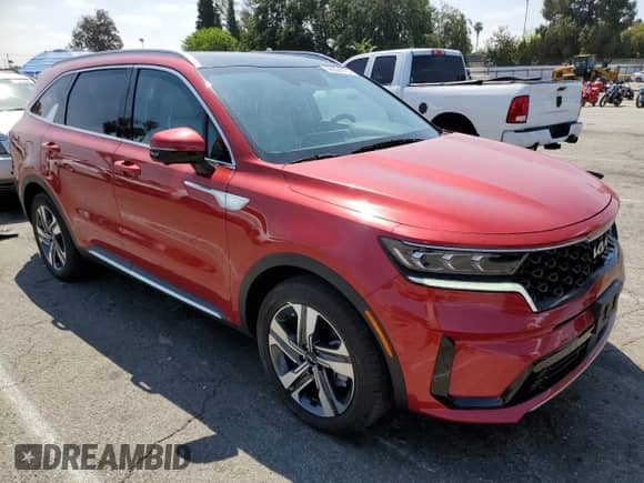 2023 Kia Sorento SX Prestige with VIN KNDRMDLH2P5158776, listed as a Copart auction lot 55554775 with 10,532 mi miles and Salvage title. Bid and sale history available at DreamBid. Image 4.