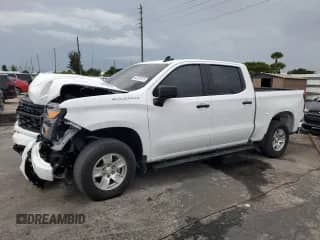 2024 Chevrolet Silverado 1500 Custom with VIN 3GCPABEK1RG385613, listed as a Copart auction lot 62012815 with 17,425 mi miles and Salvage title. Bid and sale history available at DreamBid. Image 1.