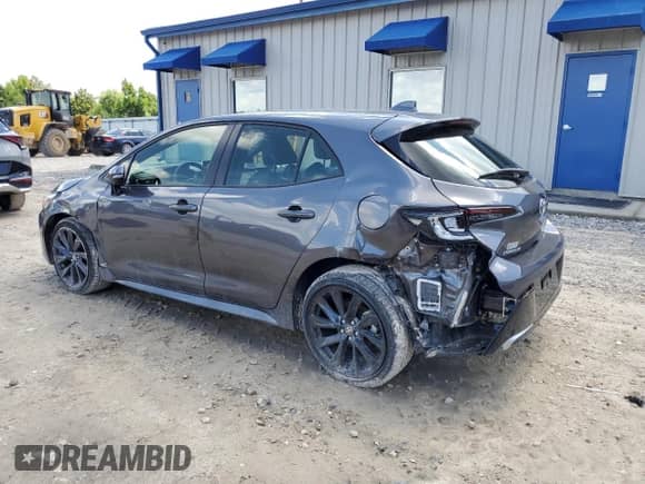 2025 Toyota Corolla XSE with VIN JTNC4MBE5S3233404, listed as a Copart auction lot 59495425 with 4,532 mi miles and Salvage title. Bid and sale history available at DreamBid. Image 2.