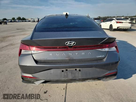 2023 Hyundai Elantra Limited with VIN KMHLP4AG4PU574451, listed as a Copart auction lot 80637095 with Not provided miles and Salvage title. Bid and sale history available at DreamBid. Image 6.