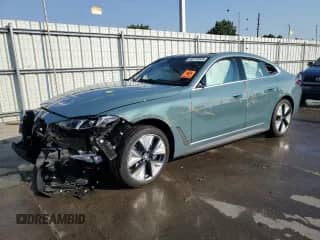 2025 BMW i4 xDrive40 with VIN WBY43HD09SFU47703, listed as a Copart auction lot 68776545 with Not provided miles and Salvage title. Bid and sale history available at DreamBid. Image 1.