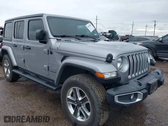 2021 Jeep Wrangler Unlimited Sahara High Altitude z VIN 1C4HJXEN2MW654143, wystawiony jako IAAI lot #42594469 z przebiegiem 66 822 mil mil oraz . Historia ofert i sprzedaży dostępna na DreamBid. Obrazek 1.