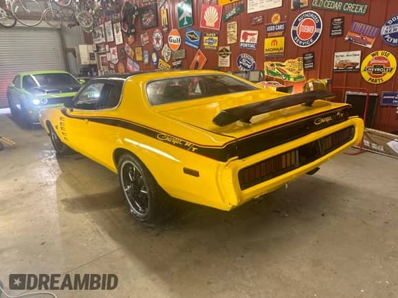 1973 Dodge Charger with VIN WP29P3A300190, listed as a Copart auction lot 43860395 with 49,615 mi miles and Clean title. Bid and sale history available at DreamBid. Image 3.