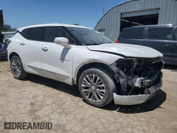 2019 Chevrolet Blazer Premier with VIN 3GNKBKRS3KS643089, listed as a Copart auction lot 57466155 with 99,746 mi miles and Salvage title. Bid and sale history available at DreamBid. Image 4.