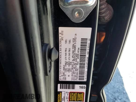 2022 Toyota Tacoma SR5 with VIN 3TMAZ5CN5NM179011, listed as a Copart auction lot 81377065 with 25,464 mi miles and Salvage title. Bid and sale history available at DreamBid. Image 12.