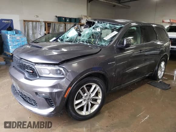 2021 Dodge Durango R/T with VIN 1C4SDJCTXMC520333, listed as a Copart auction lot 81174114 with 147,067 mi miles and Non repairable. Bid and sale history available at DreamBid. Image 1.