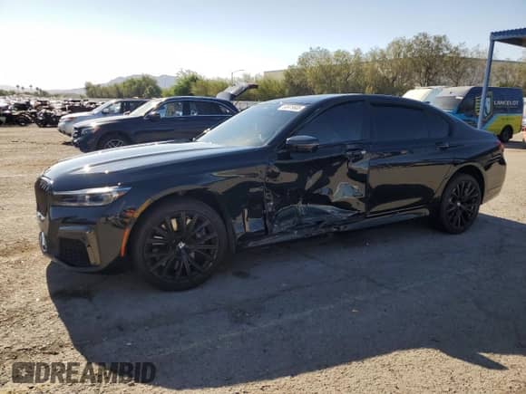 2020 BMW 7 Series 750i xDrive with VIN WBA7U2C04LBM62254, listed as a Copart auction lot 61608005 with Not provided miles and Salvage title. Bid and sale history available at DreamBid. Image 1.