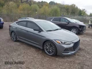 2017 Hyundai Elantra Sport with VIN KMHD04LBXHU357112, listed as a IAAI auction lot 43504595 with 108,100 mi miles and . Bid and sale history available at DreamBid. Image 1.