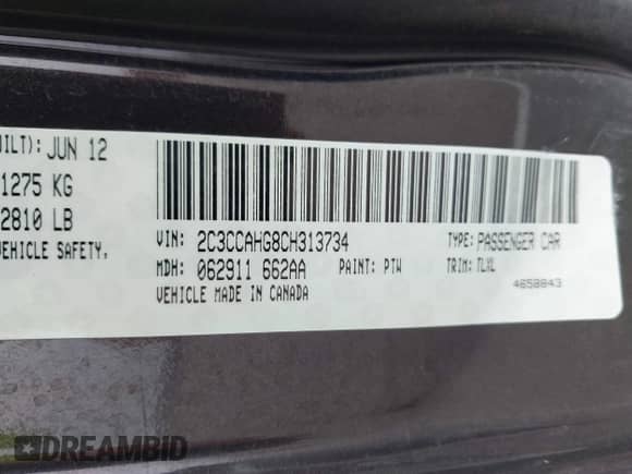 2012 Chrysler 300 Limited с VIN 2C3CCAHG8CH313734, выставлен на аукционе IAAI как лот 42827668 с пробегом 148 599 миль миль и . История ставок и продаж доступна на DreamBid. Изображение 9.