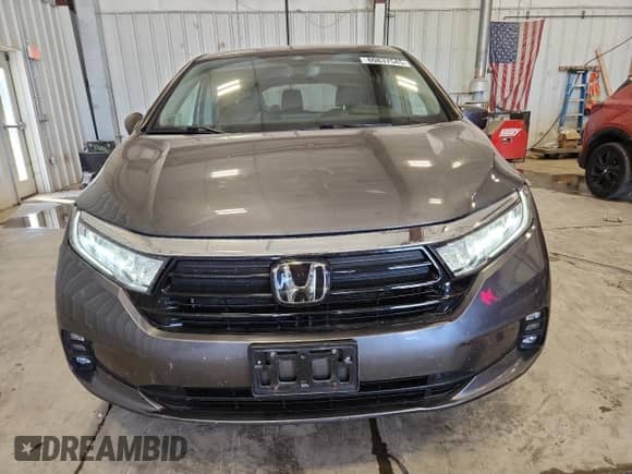 2021 Honda Odyssey EX-L with VIN 5FNRL6H79MB028468, listed as a Copart auction lot 80837545 with 77,630 mi miles and Salvage title. Bid and sale history available at DreamBid. Image 5.