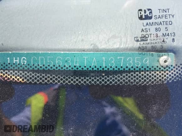 1996 Honda Accord LX with VIN 1HGCD5634TA137359, listed as a IAAI auction lot 42683307 with 228,614 mi miles and . Bid and sale history available at DreamBid. Image 9.