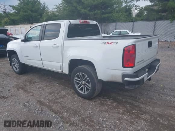 2022 Chevrolet Colorado 4WD Work Truck with VIN 1GCGTBEN6N1267747, listed as a IAAI auction lot 42400098 with 90,043 mi miles and . Bid and sale history available at DreamBid. Image 3.