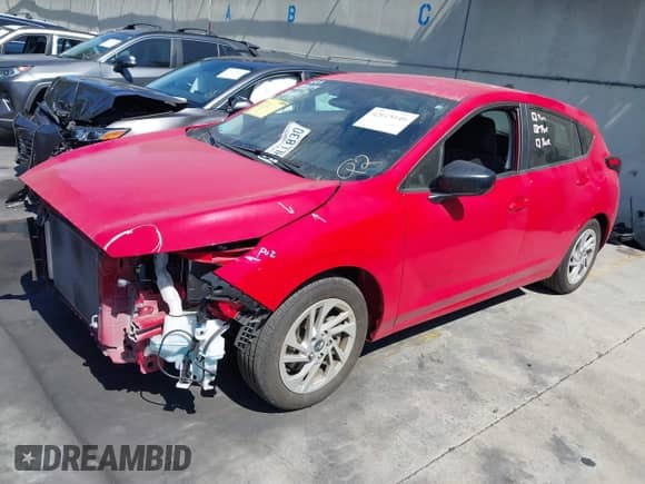 2024 Subaru Impreza with VIN JF1GUABC3R8246710, listed as a IAAI auction lot 42615140 with 23,737 mi miles and . Bid and sale history available at DreamBid. Image 2.