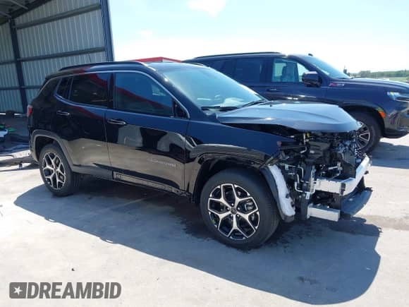 2025 Jeep Compass Limited with VIN 3C4NJDCN5ST501442, listed as a IAAI auction lot 42595950 with 667 mi miles and . Bid and sale history available at DreamBid. Image 1.