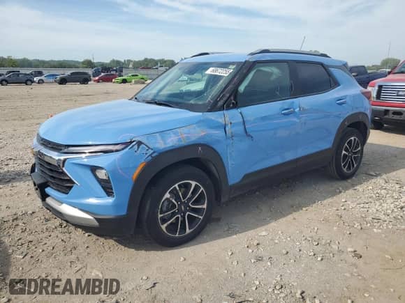 2024 Chevrolet TrailBlazer LT z VIN KL79MPSL3RB121485, wystawiony jako Copart lot #68672255 z przebiegiem 47 451 mil mil oraz Szkoda całkowita • Salvage title. Historia ofert i sprzedaży dostępna na DreamBid. Obrazek 1.