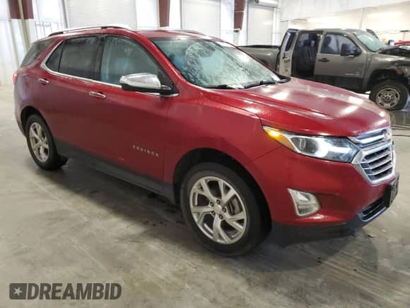 2018 Chevrolet Equinox Premier with VIN 3GNAXVEV7JS547270, listed as a Copart auction lot 81371165 with 96,480 mi miles and Salvage title. Bid and sale history available at DreamBid. Image 4.