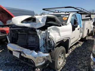 2022 Chevrolet Silverado 2500HD Work Truck with VIN 1GC2WLE7XNF219440, listed as a Copart auction lot 49656895 with 128,138 mi miles and Salvage title. Bid and sale history available at DreamBid. Image 1.