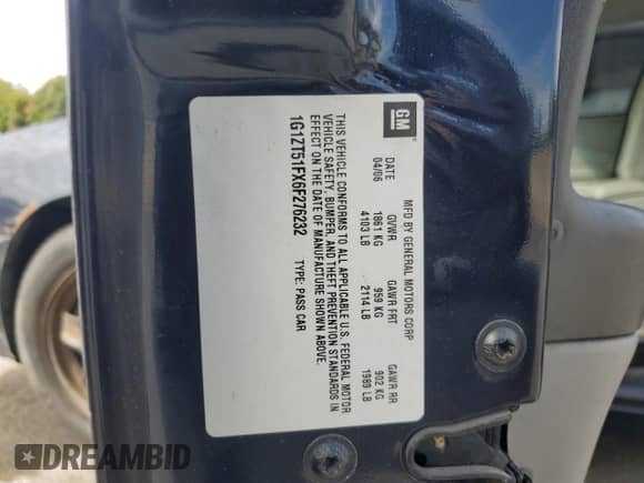 2006 Chevrolet Malibu 0LT с VIN 1G1ZT51FX6F276232, выставлен на аукционе Copart как лот 80945555 с пробегом 117 694 миль миль и Чистый • Clean title. История ставок и продаж доступна на DreamBid. Изображение 12.