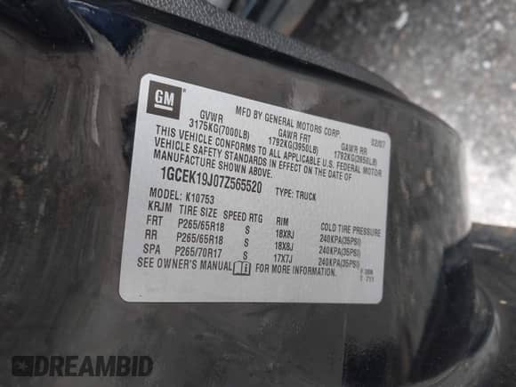 2007 Chevrolet Silverado 1500 Work Truck с VIN 1GCEK19J07Z565520, выставлен на аукционе IAAI как лот 42516749 с пробегом 242 910 миль миль и . История ставок и продаж доступна на DreamBid. Изображение 9.